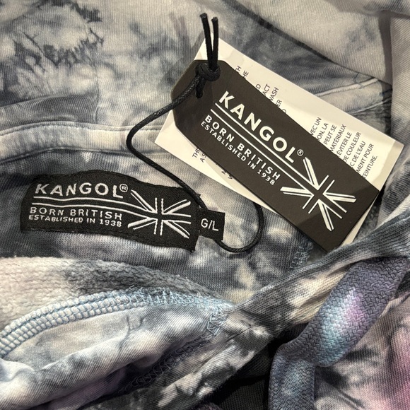 Kangol Blue and Gray Tie-Dye Hoodie - Picture 2 of 8